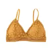 Bralette sin aro de acero ultra-delgado pecho grande pequeño encaje copa triangular sujetador ropa interior sexy chicas francesas mujer