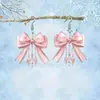 Brincos de Acrílico Rosa com Laço Doce Japonês e Coreano - Venda Quente Transfronteiriça - Brincos Literários e Delicados para Presentes