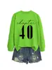 Capítulo 40 Amazon eBay Loja Independente Casual Confortável Feminino Outono Inverno Gola Redonda Manga Longa Moletom Camisa Base