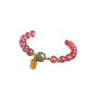 Pulsera de Cristal de Bayas Atrae Pulsera de Flor de Durazno Pulsera de Cristal de Bayas Pulsera de Cristal Rosa para Novia y Mejor Amiga