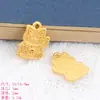 Os novos acessórios dourados pingente de gato pingente pingente antigo cadeado Fu pulseira colar material acessórios de joias diy lote