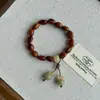 Pulsera de Semillas de Jaboncillo para Riqueza y Prosperidad, Fruto de Planta Natural de Semilla de Bodhi, Artículo de Nicho Original Hecho a Mano, Adecuado para Jugar y Usar