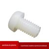 Parafuso de plástico cabeça chata Phillips parafuso de nylon cabeça redonda parafuso Phillips fixação M6x10 cor natural