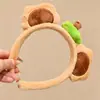 Pinza para el pelo linda y sofisticada para lavarse la cara, estilo nuevo de moda 2026, diadema de maquillaje, diadema de felpa de dibujos animados para otoño/invierno para un look de corona alta