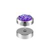 Comercio electrónico transfronterizo de pendientes de acero inoxidable con cristales y piedras de colores, con incrustaciones de barra, para hombre, joyería piercing en Amazon.