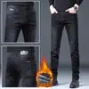 Calça jeans masculina italiana de alta qualidade em denim azul lavado, nova coleção de verão 2026, calça casual masculina slim reta stretch