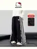 Pantalones de Chándal para Niña Otoño e Invierno 2025 Nuevos con Ribete de Encaje Empalmado Forrados de Felpa Pantalones de Pierna Ancha para Niños Venta al por Mayor