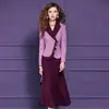 Traje de Invierno Original, Único y Hermoso de Feimengyi para Mujer, con un Elegante Blazer y Falda de Lana