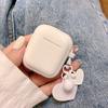 Capa Protetora para AirPods Estilo Ins com Pingente de Coração 1/5 Apple 4 Capa de Silicone para Fone de Ouvido AirPods Pro Adequada para 3