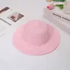 Bolso cubo tejido a mano, bolso cruzado de paja para la playa, conjunto de sombrero de paja de verano para niños con flecos ondulados
