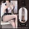 Estilo Nocturno Lencería Sexy talla extra Uniforme de Secretaria Tentación Pasión Transparente Maestra Femenina Enseñó Falda de Cadera