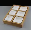 Conjunto de Pratos para Hot Pot com Pratos de Nove Compartimentos, Pratos Criativos e Únicos para Legumes para Restaurantes de Hot Pot, Caixa de Madeira Dividida de Bambu Comercial