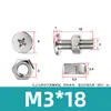 Tornillo y Tuerca Combinación de Dos Piezas para Máquina de Mascarillas y Luminarias, Acero Inoxidable 304 Tornillo y Tuerca