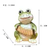 Jardim Exterior Artesanal Ornamentos de Pátio Jardinagem Bonsai Pequena Cena Miniatura Animal Pequeno Criativo Sapo Resina