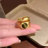 Anel Aberto Pedra Olho de Tigre Maillard Design de Nicho Feminino Anel para Dedo Indicador Retrô Luxo Acessível Empilhamento Simples Anel Outono e Inverno