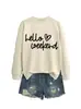 Amazon eBay site independente moda casual confortável feminina olá fim de semana coração outono e inverno moletom