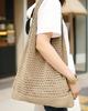 Bolso Tejido de Alta Gama de Nicho para Mujer 2024, Bolso de Hombro Versátil de Gran Capacidad, Bolso Tote a la Moda, Bolso de Playa Transfronterizo
