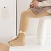 Macacão Novo para Bebê Outono Estilo Coreano Laço Meia-Calça Meninas Meias de Tricô para Dança Leggings