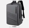 Mochila de negocios casual para hombre, gran capacidad, bolsa impermeable para computadora, mochila de viaje con carga USB, diseño simple y elegante
