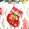 Decoración navideña Bolsa de Navidad Bolsa de dulces tamaño pequeño Calcetines de Santa Claus decoración Colgante para árbol de Navidad