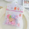 Conjunto de Prendedores de Cabelo e Presilhas Desenho Animado Infantil, Presilhas Fofas de Florzinha, Presilhas Laterais para Franja de Meninas, Elásticos de Cabelo Atacado