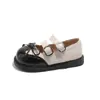 Moda para Niñas 2026 Estilo Coreano Nuevos Zapatos de Cuero con Lazo para Niñas Pequeñas, Mocasines de Primavera y Otoño para Niños Pequeños y Niños Pequeños, Elegantes Zapatos Individuales