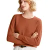 Nuevo Suéter de Punto de Cuello Redondo Otoño e Invierno para Mujer, Suéter Versátil y de Moda para Usar como Capa Base, Suéter Transfronterizo, Venta al por Mayor de una Pieza