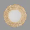 Estilo Escandinavo Plato para Frutas con Borde Dorado Patrón de Árbol Set Creativo Plato de Vidrio Doméstico Simple Plato Plano Poco Profundo Plato Encaje Plato para la Cena