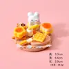 Ímã de Geladeira Criativo de Comida e Brincadeira Bandeja de Madeira Pequenos Enfeites de Mesa Acessórios Magnéticos de Resina para Decoração DIY Brinquedos de Casinha