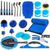 Amazon Oferta Caliente Detalles del Coche Kit de Cepillos para Taladro Juego de 27 Piezas Kit de Cepillos para Neumáticos Traje de Cepillos de Limpieza para Lavado de Coches