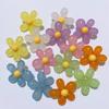 Flor de gelatina acrílica de estilo coreano de 40MM, flor de cinco pétalos, cuentas sueltas, banda de goma para el cabello, accesorios para fundas de teléfono
