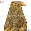 Vestido de Renda Bordada em Malha Perspectiva Francês de Largura Total Laminado à Máquina Vestido de Casamento Vestido para Performance de Palco Tecido com Contas