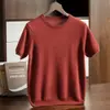 Otoño temprano 2026 nuevo suéter de lana pullover casual de manga corta de cachemira para hombre con cuello redondo capa base moderno venta al por mayor