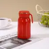 Taza Mini de Color Macaron Sencilla de Bolsillo Termo de Acero Inoxidable 304 de Alto Valor Portátil para Exteriores Taza de Agua con Correa