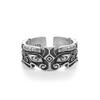 Anillo Goloso Abierto Plata Lisa Personalizado Dedo Índice Anillo Individual de Moda para Hombre Plata 925 Anillo Ajustable Vintage para Mujer