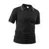 Transfronteiriço (Código Asiático e Europeu) Nova Camisa Polo Masculina para Primavera, Outono e Inverno, Gola Alta, Manga Longa, Tops Casuais de Negócios de Alta Qualidade
