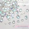 Arte de uñas hielo transparente forma especial fondo puntiagudo diamante al por mayor rosa transparente sal marina queso mariposa rectangular amor decoraciones mixtas para uñas