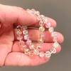 Pulsera de cristal tallado nuevo para mujer pulsera transfronteriza joyería de moda dulce joyería pequeña pulsera de cristal super flash al por mayor