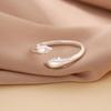 Anillo Abierto de Doble Delfín de Personalidad Simple Creativa de Moda Todo Terreno para Mujeres