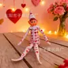 Boneco de Elfo de Natal Popular da Amazon com Pernas Longas, Decoração Festiva, Cabeça de Vinil, Enfeites de Estante para Menino e Menina