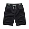 Shorts de Praia Masculino Tendência 100% Algodão Nova Moda Shorts de Cinco Pontos Caimento Solto Roupa de Casa Casual para Uso Externo