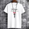 Camiseta de Manga Corta para Hombre, Nuevo Estilo de Verano, Cuello Redondo, Algodón, Moderna, Corte Holgado, Estilo Hong Kong, Top para Estudiante, Capa Base, Manga Media, Al Por Mayor