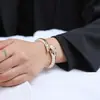 Pulseira Serpente 2025 Banhada a Ouro 18K Padrão Diamante Moda de Rua Transfronteiriça Joalheria Europeia e Americana Pulseira Serpente Fábrica de Origem