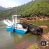 Barco cortacésped automático completo de tres cadenas, barco de limpieza de lechuga de agua, barco de rescate, barco de limpieza de agua, recolección y transporte