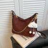 Bolso tote grande popular de este año 2024 invierno nuevo bolso de hombro casual simple bolso casual simple para ir al trabajo