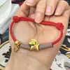 Pulsera de la Suerte para Potenciar el Dinero para Hombres y Mujeres, Sencilla y Elegante, Hilo Rojo para el Año de Nacimiento, Pulsera de la Amistad para Mejores Amigos y Parejas, Pulsera de Año Nuevo