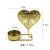Portavelas de Hierro Metálico Retro Nórdico Adornos Decoración de Mesa Navideña Copa de Vela Romántica para Boda Accesorios para Transmisión en Vivo