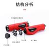 Líquido silicone bicicleta punho tampa silicone bola de carne absorção de choque confortável mountain bike par punho bloqueio punho cavaleiro alça