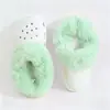 Zuecos de Estilo Nuevo para Otoño e Invierno con Cubierta de Algodón Cálida Extraíble de Pelo de Conejo Cachemir de Alta Densidad Morado