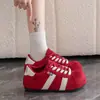 Zapatos Deportivos de Entrenamiento Casuales Alemanes de Venta Caliente para Mujer 2026 Verano Nuevos Retro Rojos Zapatos Deportivos Moda Suela Plana Bloque de Color Zapatos Individuales